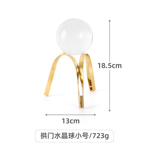 Acessórios de Decoração Moderna de Luxo para Casa, Artesanato em Metal Cristal Dourado, Ornamentos Criativos para Exibição na Sala de Estar Feitos de Ferro - Product Image 3