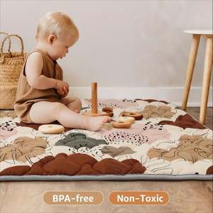 Tapete de Juego de 50x50 cm con Tacto Súper Suave, Tapete de Actividades Lavable a Máquina, Tapete de Gateo para Piso y Picnic - Product Image 4