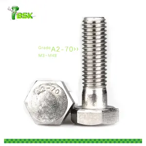 Tuercas DIN933 Steel Hex Head Bolt Boulon Pernos Y Tuercas Stainless Steel Hex Bolt And Nut Pernos