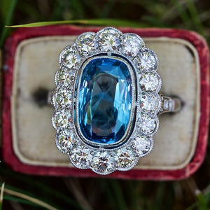 Anello in Cristallo Blu Acquamarina per Donne, Elegante Accessorio di Moda per Uso Quotidiano e Feste - Product Image 6