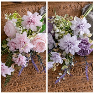 ช่อดอกไม้ประดิษฐ์ CallaFloral กล้วยไม้ กุหลาบ ผ้าพลาสติกถัก ตกแต่งบ้าน อุปกรณ์ประกอบฉากงานแต่งงาน CF02037 - Product Image 3