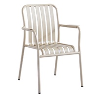 Chaises de jardin modernes en Aluminium avec lamelles et revêtement en poudre, chaises de Patio en métal pour l'extérieur