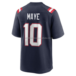 Camiseta <span class=keywords><strong>de</strong></span> Fútbol Americano para Hombre, Estilo Moderno 2026, Drake Maye, Cosida, Christian Gonzalez, Marrón # 1 TreVeyon Henderson Will Campbell Tallas S-3XL - Product Image 5