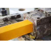 Perfil Pultruido de FRP, Tubo Cuadrado de Plástico Reforzado con Fibra de Vidrio, Tubo Rectangular Personalizable de GRP, Servicio de Corte para Construcción