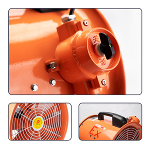 Ventilador Axial Industrial Bsft 400 de 28 Pulgadas con Aspas de Aleación de Aluminio, Eléctrico, Naranja, Portátil, para Ventilación y Extracción de Humo - Product Image 4