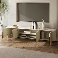 Meuble TV de style italien de luxe ensemble de tables basses simples pour salon armoire de rangement en bois domestique ensemble de tables à thé