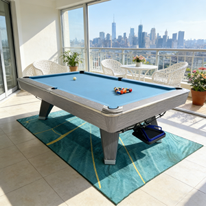 <span class=keywords><strong>Mesa</strong></span> <span class=keywords><strong>de</strong></span> Billar <span class=keywords><strong>de</strong></span> Alta Calidad, Tamaño Estándar Americano, 9 Pies, con 9 Bolas, para Uso Doméstico, Duradera, con Bolsillos <span class=keywords><strong>de</strong></span> Cuero Genuino y Pizarra - Product Image 5