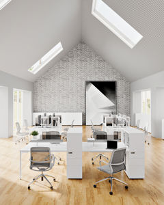 Muebles de oficina modernos y profesionales, estaciones de trabajo de madera para 1-3 personas. - Product Image 5