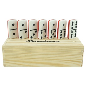 Dominos personnalisés en acrylique noir et blanc, jeu de dominos double 6 9 avec différentes tailles de modèles, blocs de dominos pour jeux de table - Product Image 4