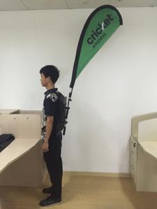 소형 야외 이동식 배낭 광고 깃발 다양한 모델 플라잉 플래그 - Product Image 6