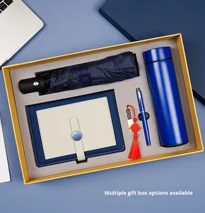 Customized Business Gifts Practical Umbrella Thermos Cup Gift Box Set Corporate Promotional Business Notebook Cup Gift Set
