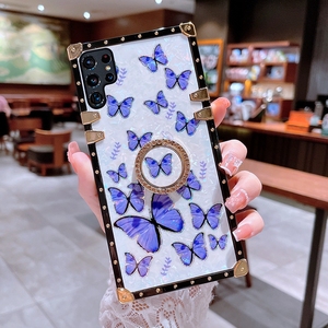 Étui de protection fantaisie avec motif papillon pour <span class=keywords><strong>Samsung</strong></span> <span class=keywords><strong>Galaxy</strong></span> S21FE S22 S23 Plus, pour <span class=keywords><strong>Galaxy</strong></span> A73 5G avec béquille - Product Image 3