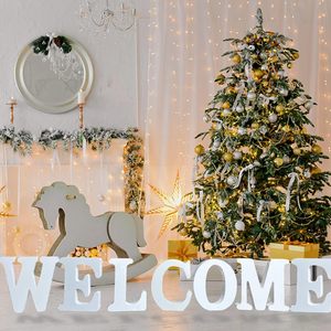 6 इंच सफेद लकड़ी के अक्षरों को बिना तैयार लकड़ी के अक्षर - Product Image 4