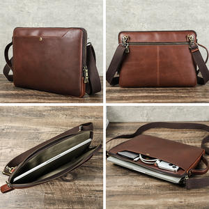 กระเป๋าถือหนังแท้ทนทานกระเป๋าสะพายไหล่ใส่แล็ปท็อปเหมาะสำหรับ Macbook HP Huawei Xiaomi ขนาด14นิ้ว - Product Image 3