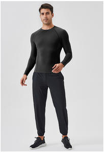 Camiseta Deportiva de Compresión para Hombre, de Nailon, para Entrenamiento al Aire Libre, de Secado Rápido, Transpirable, para Correr, Gimnasio, Manga Larga - Product Image 3