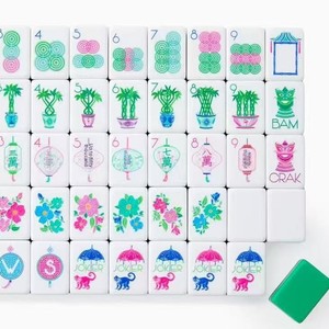 Juego de Mahjong Americano de Alta Gama con Fichas Blancas y Reverso Verde, para Mejorar la Salud Cognitiva y la Actividad de Entrenamiento Mental, Ideal para Bares de Cócteles - Product Image 2