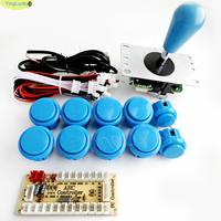 Kit Arcade DIY avec Joystick Huit Directions, Boutons, Contrôleur USB, Carte Zéro Latence, Métal et Plastique, pour PC et Jeux MAME, Version Anglaise