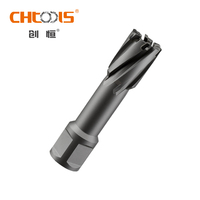 CHTOOLS Broca Anular de Cobalto TCT Duradera 12mm-150mm, Fresa Anular con Vástago Weldon, Broca Magnética para Procesamiento de Metal, Tungsteno