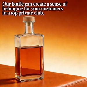 Botellas de Vidrio Flint Personalizadas de 500 ml y 750 ml con Sello Dorado para Vodka, Whisky, Brandy y Otras Bebidas Espirituosas para Discotecas, Bares y Casinos - Product Image 5