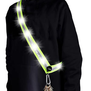 Ceinture de ceinture de danse de cérémonie de bandoulière de lumière LED rechargeable pour courir la nuit sangle d'avertissement de sécurité - Product Image 2