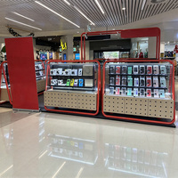 Vitrine de magasin de téléphonie mobile, présentoir de vente au détail avec éclairage LED, vitrine en verre, design de magasin personnalisé, vitrine pour téléphones portables