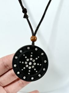 Collar de piedra de energía de girasol-Escalar Quantum para protección EMF, regalo para niños y <span class=keywords><strong>adultos</strong></span>, colgante de Salud de turmalina de masaje - Product Image 3