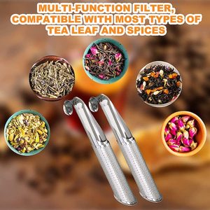Infuseur à thé filtre de haute qualité lot de 2 pour thé Rose café épices ménage infuseur à thé à long manche - Product Image 6