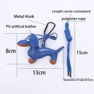 Factory Wholesale Leather Cute Pet Dog Keychain Leather <b>Bag</b> Pendant to Women and Girl <b>Gift</b> - Product Image 5