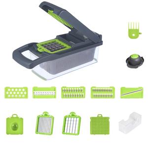 Juego de 15 Utensilios de Cocina Multifuncionales de Plástico, Picador de Verduras, Cortador, Rebanador Mandolina con Cuchilla de Acero Inoxidable, Venta al Por Mayor - Product Image 6