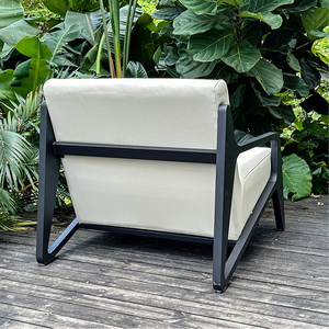 Modern Stainless Steel Outdoor Lounge <strong>Chair</strong>, Luxury Waterproof <strong>Garden</strong> Armchair, Patio Sofa with Table for Balcony <strong>UK</strong> Australia - Product Image 3