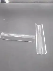 Plaque de verre de quartz incurvée demi-tube de taille personnalisée