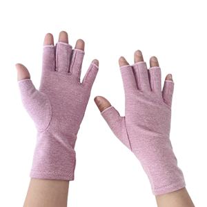 Venta caliente y profesional sin dedos deportes terapia reumatoide alivio del dolor cobre artritis guantes de mano para la artritis - Product Image 3