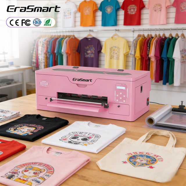 Erasmart New Hot-selling Clothing DTF Printing Machine A3 MAX DTF XP600 Head Digital Automatic 35cm DTF Printer with Oven