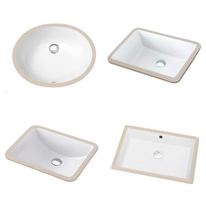 Lavabo de salle de bain <span class=keywords><strong>rectangulaire</strong></span> en céramique blanche moderne, <span class=keywords><strong>grande</strong></span> capacité, écologique, vente en gros pour les fabricants, garantie 5 ans - Product Image 2