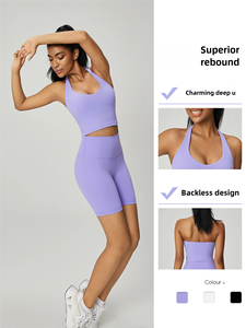 Soutien-gorge de yoga sans dos pour femmes avec séchage rapide et fonctions antichoc Nouveau design Faible MOQ Tops de course légers pour la salle de sport - Product Image 4