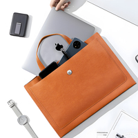 Sacoche Porte-Documents Portable en Cuir PU Imperméable avec Support pour Logo d'Entreprise Personnalisé