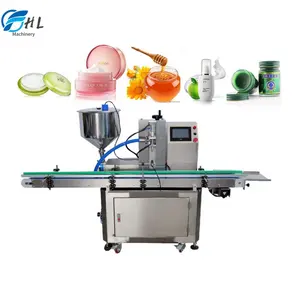 automatic heated hopper tomato paste ketchup thick paste fruit jam hot chili sauce filling capping machine