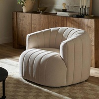 Chaise de canapé simple en arc américain Chaise de loisirs en tissu pivotante de luxe pour chambre à coucher Balcon Moderne