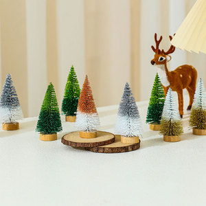 Miniature cedar <b>tree</b> ornament, desktop two-tone <b>Christmas</b> <b>tree</b> decoration, craft, <b>Christmas</b> gift, home decoration. - Product Image 2