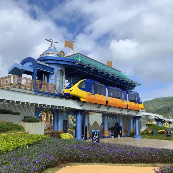 Equipo de parque de atracciones, vía única, tren monorraíl