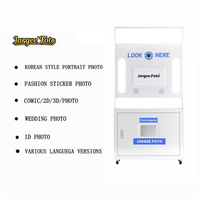 Camera Grade Beauty Light Photobooth Portable Self Service Interactive Korea Photo Booth Machine