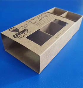 Bán buôn tùy chỉnh in giấy sô cô la Truffle bao bì hộp với nhựa rõ ràng cửa sổ Nắp - Product Image 6