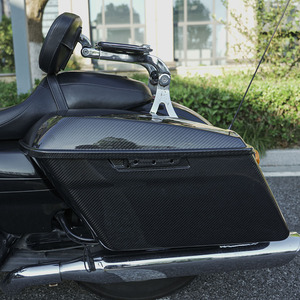 हार्ले टूर रोड के लिए 2014-2023 ग्लॉसी ब्लैक 3 के टी से कार्बन फाइबर साइड के सामान को काठी बैग के निचले बॉडी बॉक्स काठी - Product Image 6