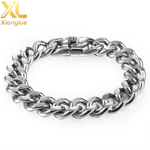 Bijoux punk rock en acier inoxydable robuste, chaîne cubaine Miami, accessoires, bracelet pour homme Hip Hop, collier chaîne gourmette, résistant à l'eau - Product Image 1