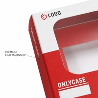 Boîte d'emballage personnalisée pour téléphone portable imprimé, produit électronique articulé, avec fenêtre transparente sur le devant