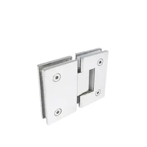 Heavy Duty Adjustment 180 Degrees Glass To Glass Pivot Brass Shower Hinge For Bathroom Doors