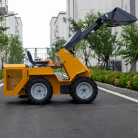 Mini-chargeuse compacte SDLOT sans cabine, moteur Yanmar, certifiée CE EURO5, polyvalente pour le désherbage des vergers, la maintenance des allées fruitières et la maintenance des chaussées.
