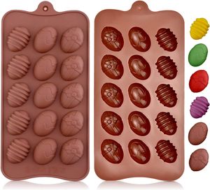 Customized Easter Chocolate Molds Wholesale <b>Silicone</b> Molds with Easter Egg Shape for Making Small Chocolate - Product Image 1