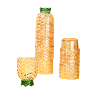 Ensemble <span class=keywords><strong>de</strong></span> verres empilables <span class=keywords><strong>de</strong></span> 10 oz, forme ananas et poire, colorés, réutilisables, sans BPA, verres à boire empilables, gobelets à fruits - Product Image 6