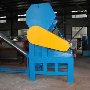 Waste plastic film PP woven Bag bottle crusher with water/ pe pet material crusher grinder machine